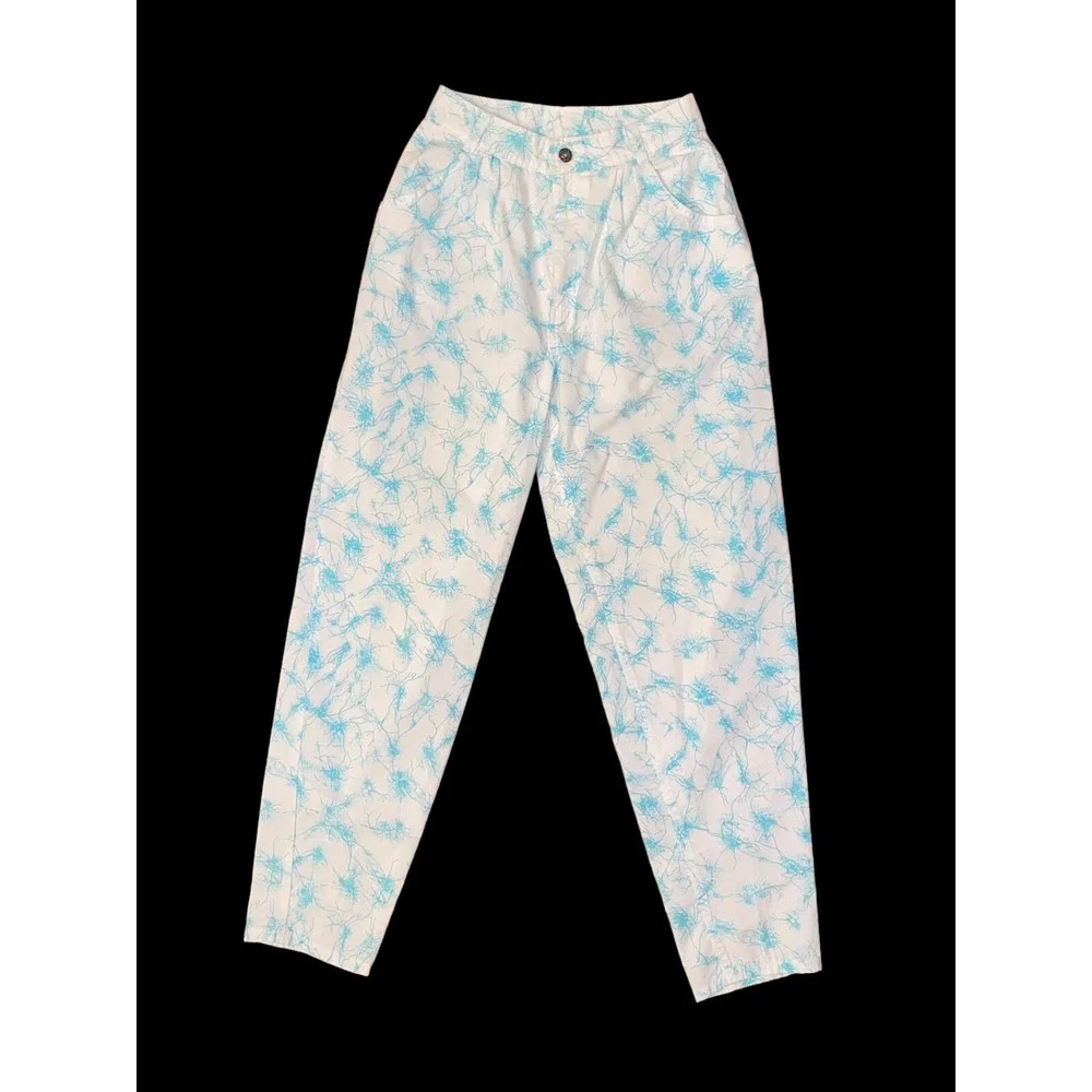 VTG 80s Levi's Sample Pleated High Waist Relaxed Tapered‎ Twill Pants Women's 9 - Picture 3 of 12